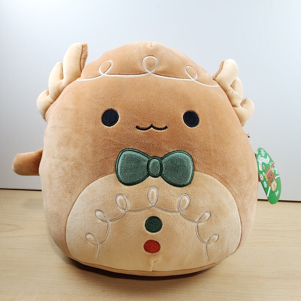 Squishmallows Axolotl Den The Gingerbread Christmas 12” Holiday Plush NWT